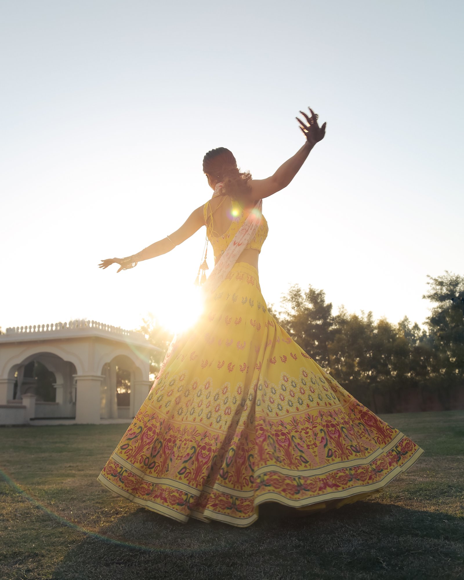Custom anarkali on a dress form